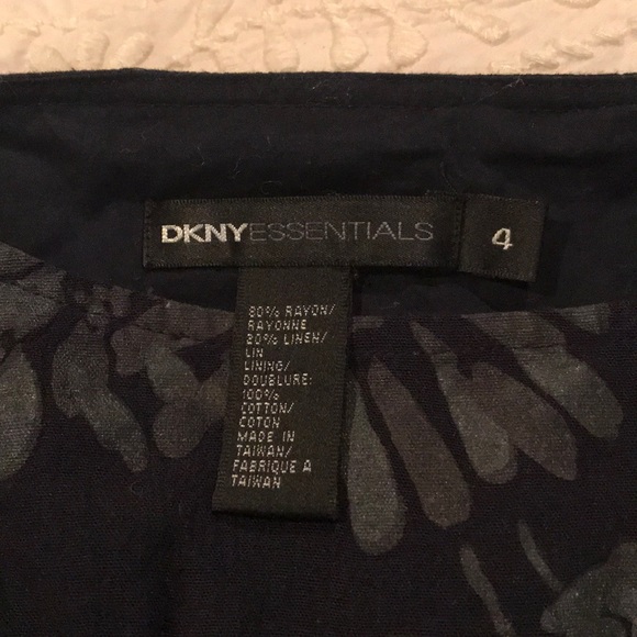 DKNY Essentials blue floral print dress NWOT - Picture 6 of 8